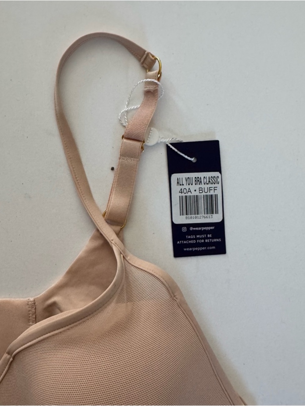 Pepper Classic All You Mesh Underwire Bra Buff Size 40A NWT - Picture 2 of 4